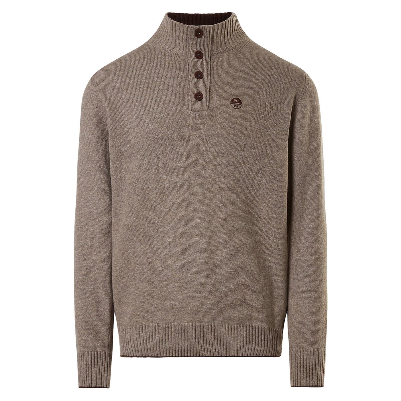 NORTH SAILS HALF BUTTON 7GG KNITWEAR