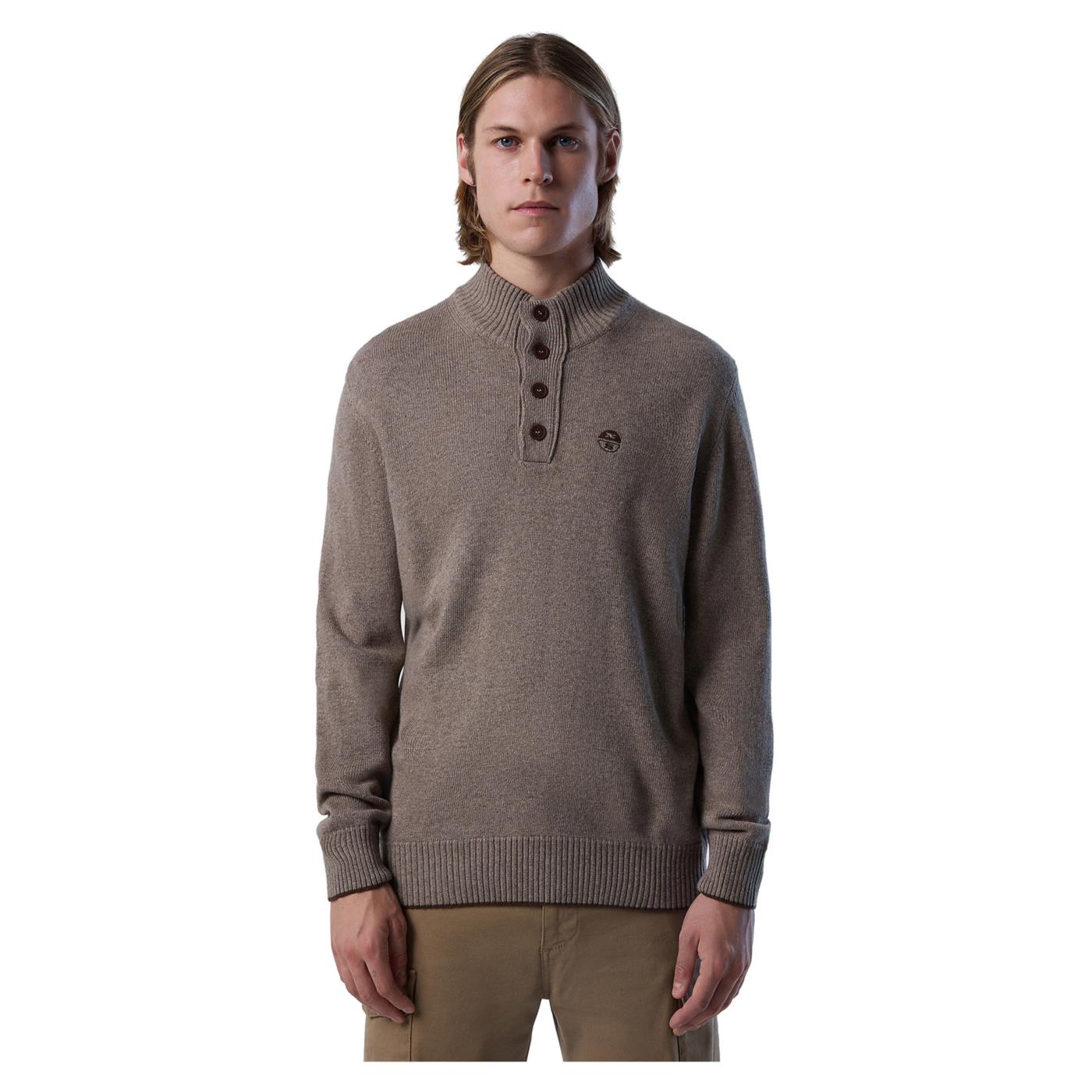 NORTH SAILS HALF BUTTON 7GG KNITWEAR