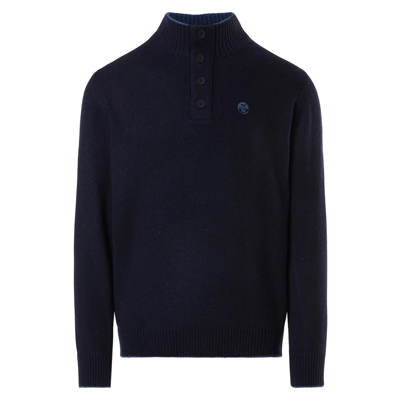 NORTH SAILS HALF BUTTON 7GG KNITWEAR