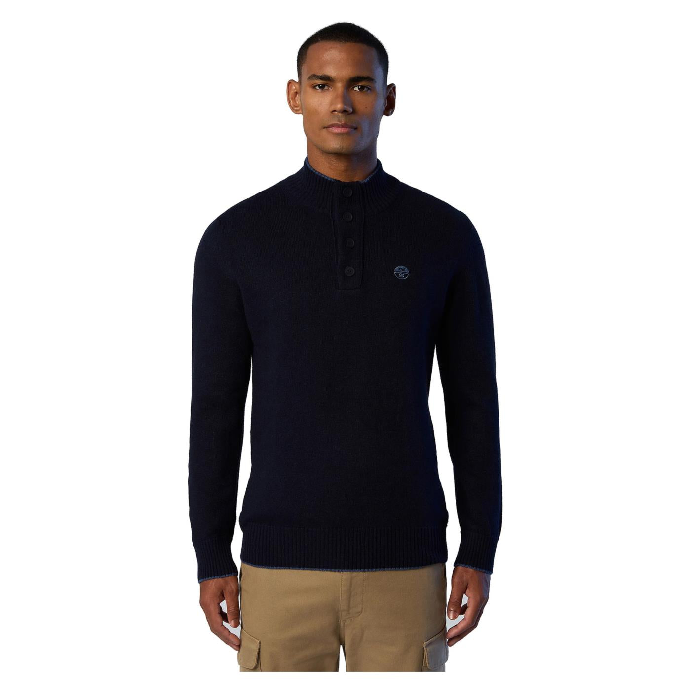 NORTH SAILS HALF BUTTON 7GG KNITWEAR