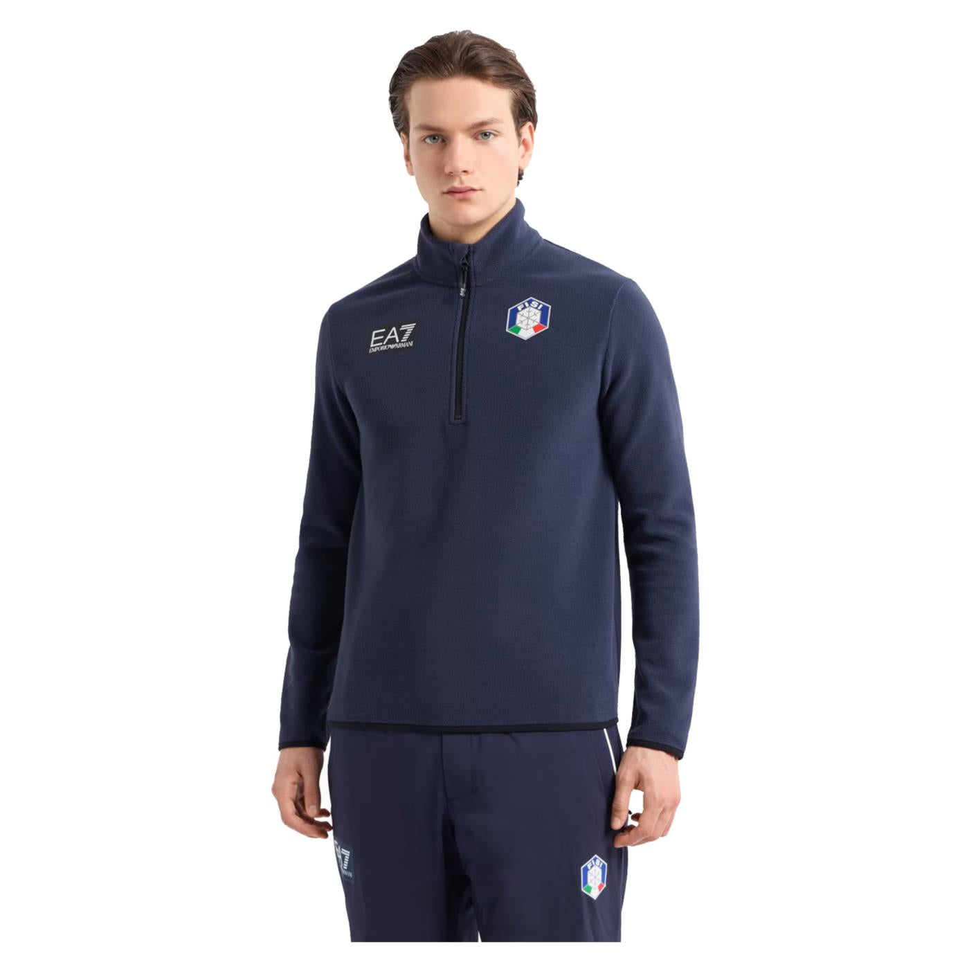 EMPORIO ARMANI 7 EA7 FISI SKI PILE HALF ZIP