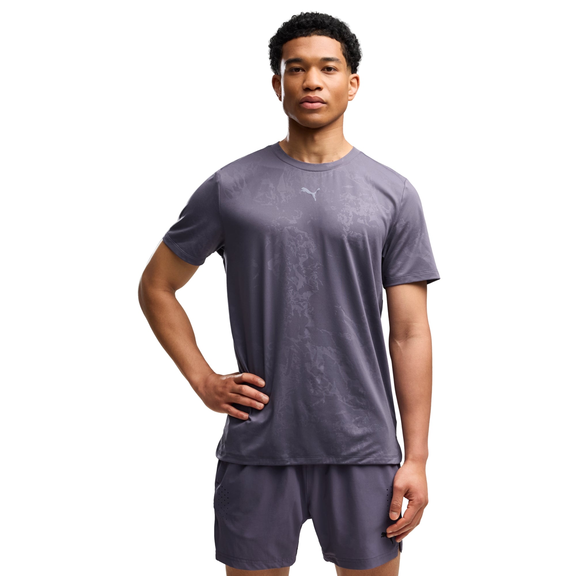 PUMA CLOUDSPUN EMBOSSED TEE - Viola - immagine principale