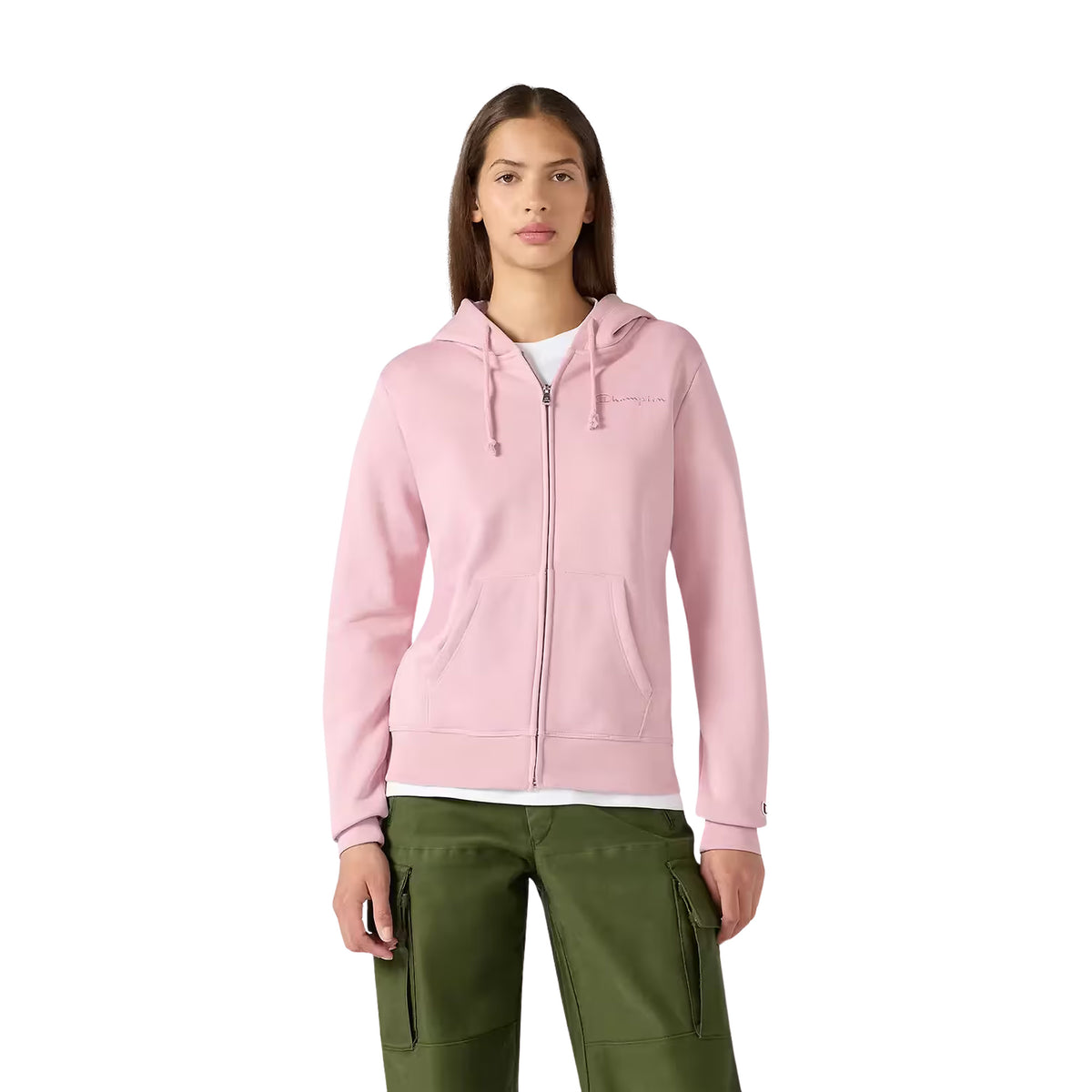 CHAMPION FZ HOODIE W SWEATSHIRT - Rosa - immagine principale