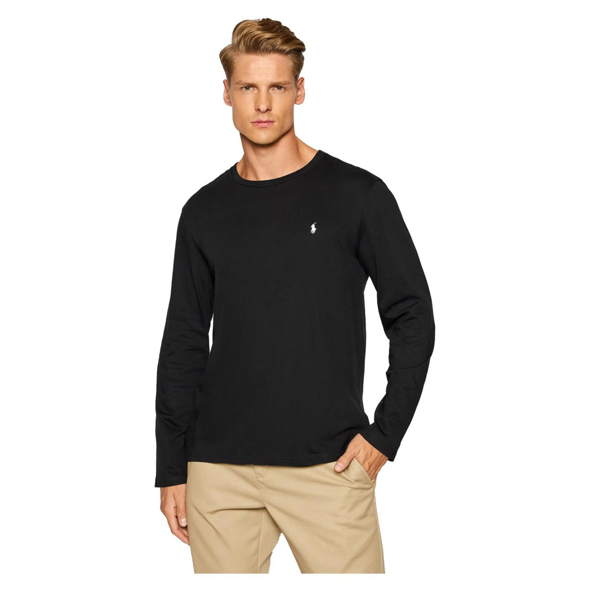 RALPH LAUREN T-SHIRT LS SMALL LOGO