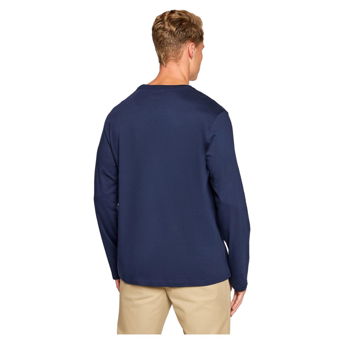 RALPH LAUREN T-SHIRT LS SMALL LOGO - Blu - vista 2