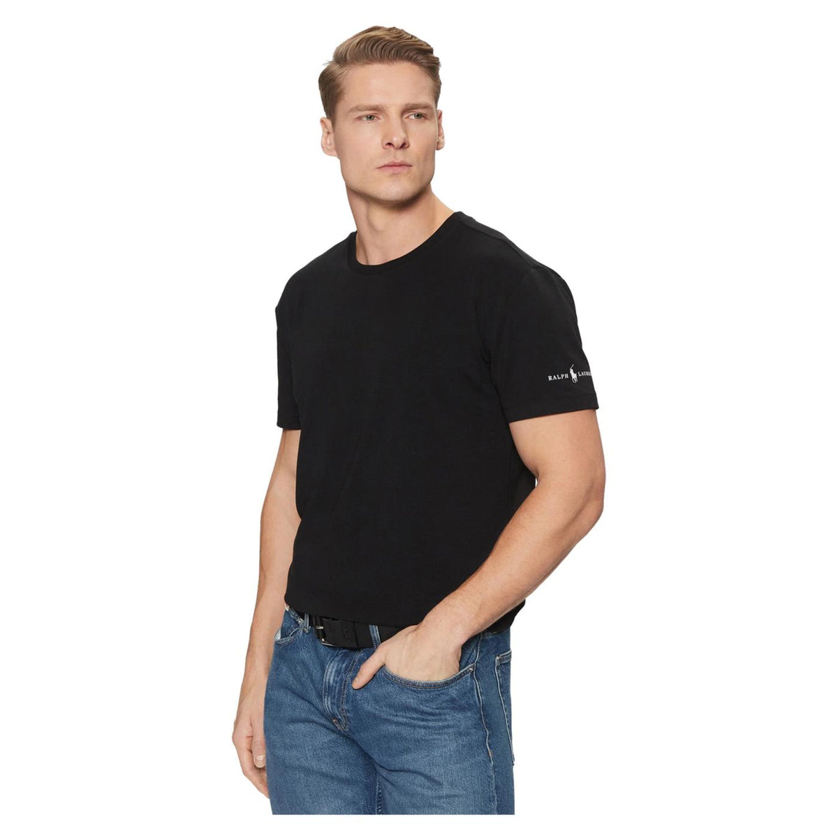 RALPH LAUREN SS CREW 3PK TEE BLACK - seconda immagine