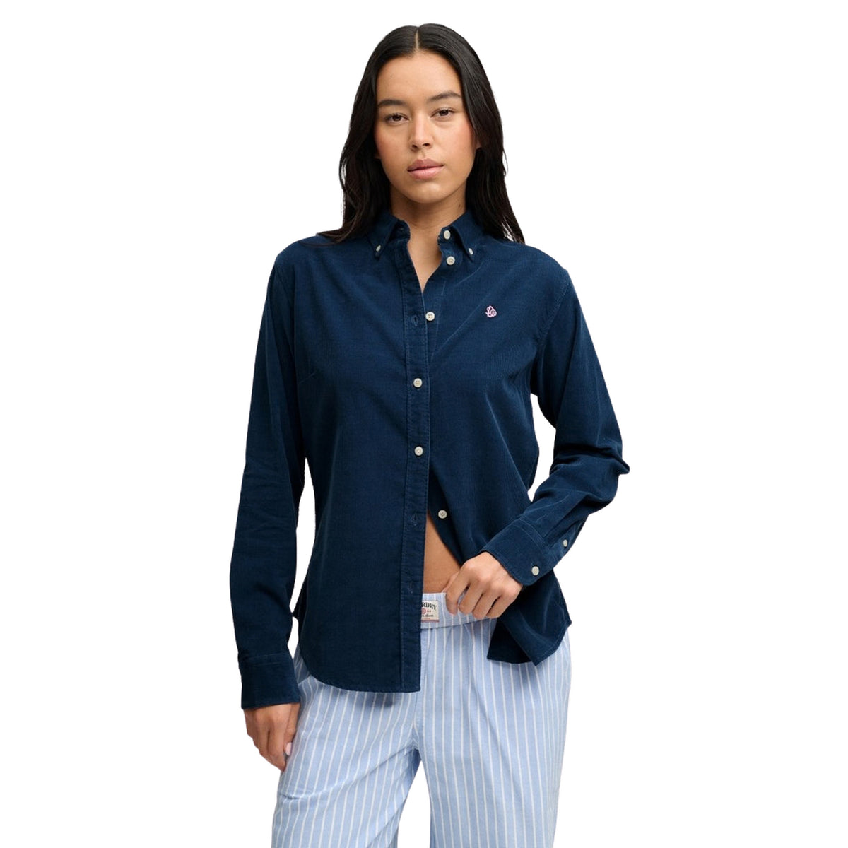 SUPERDRY W NEEDLE CORD BD LS SHIRT