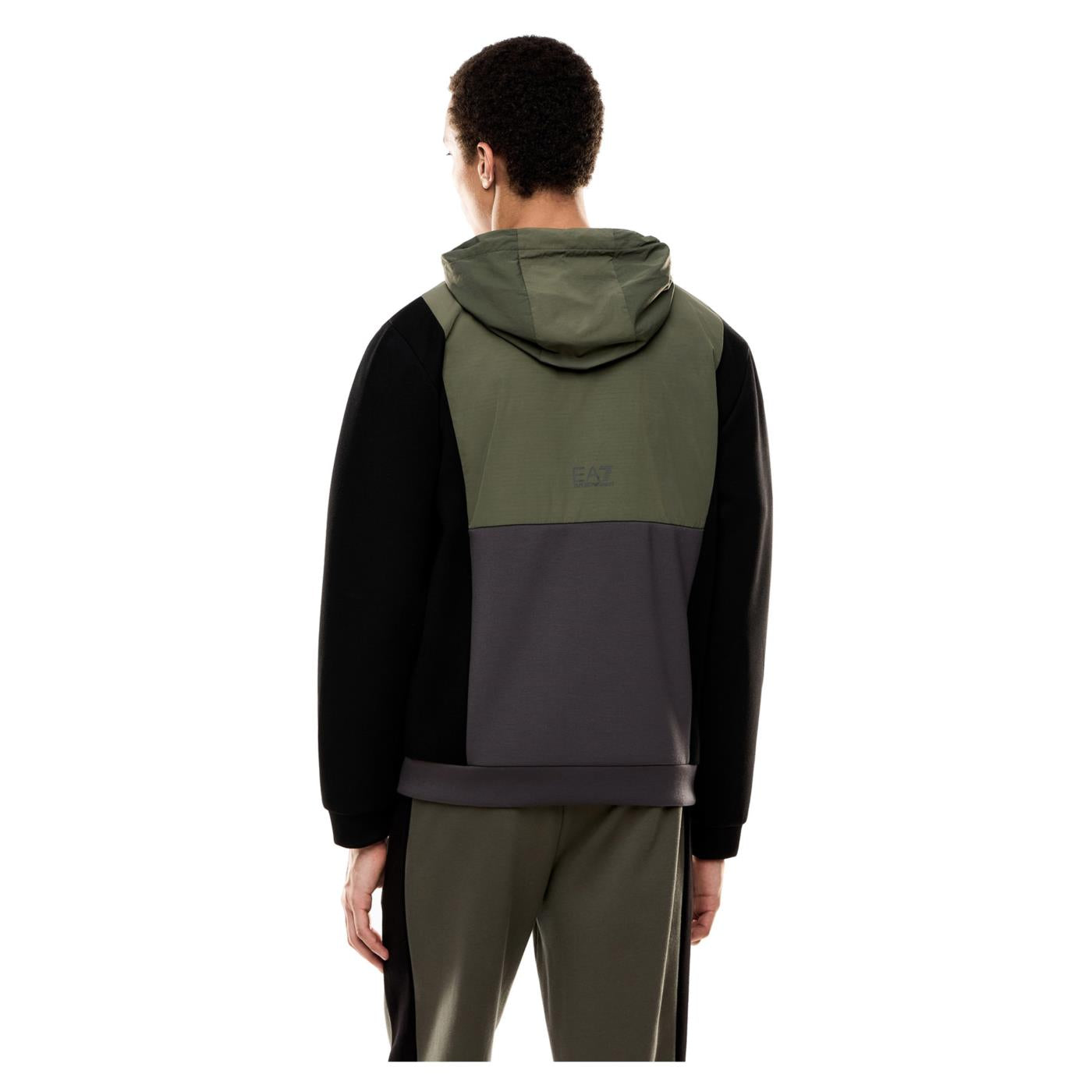 EMPORIO ARMANI 7 EA7 COLOUR BLOCK HOODIE FZ