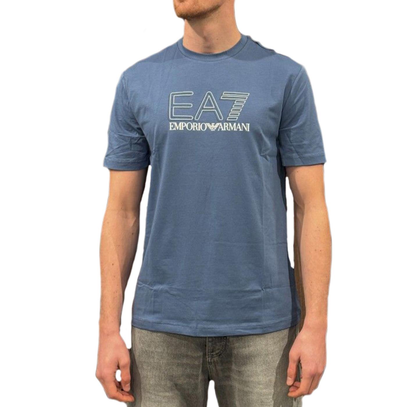 EMPORIO ARMANI 7 EA7 TRAIN VISIBILITY M TEE - Azzurro - immagine principale