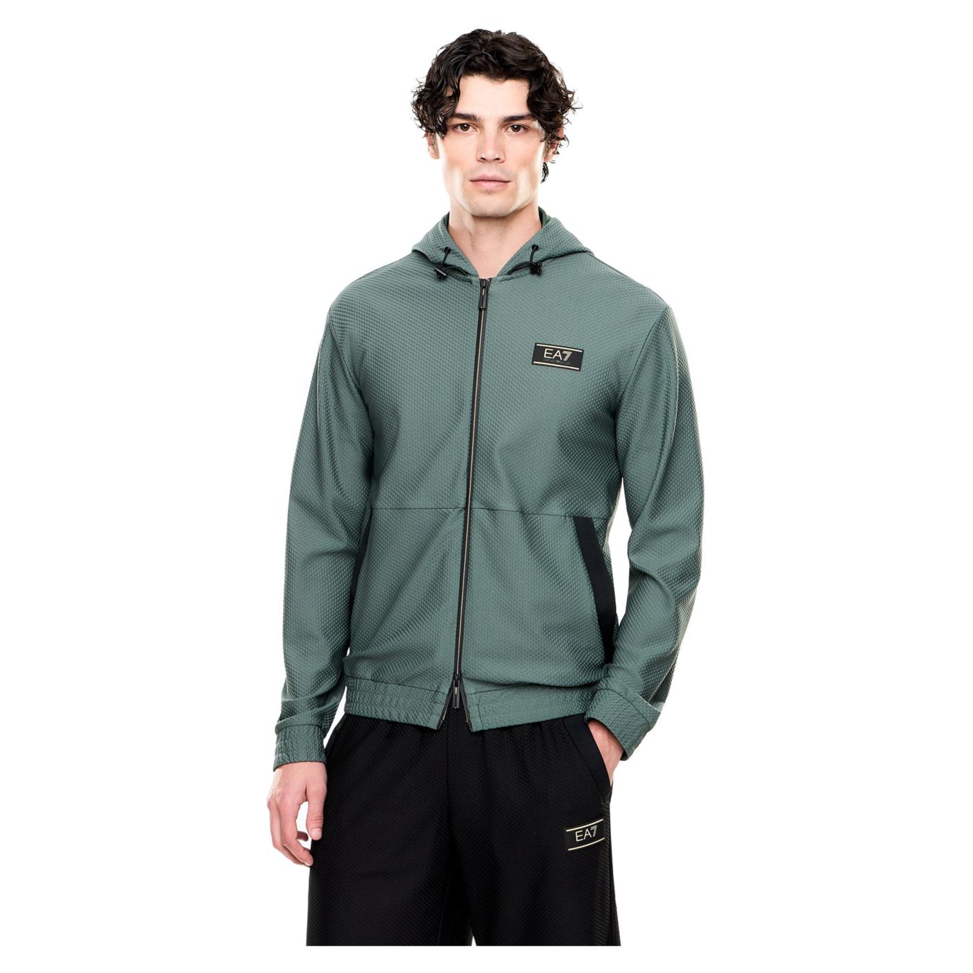 EMPORIO ARMANI 7 EA7 TRAIN PREMIUM LABEL HOOD - Verde - immagine principale