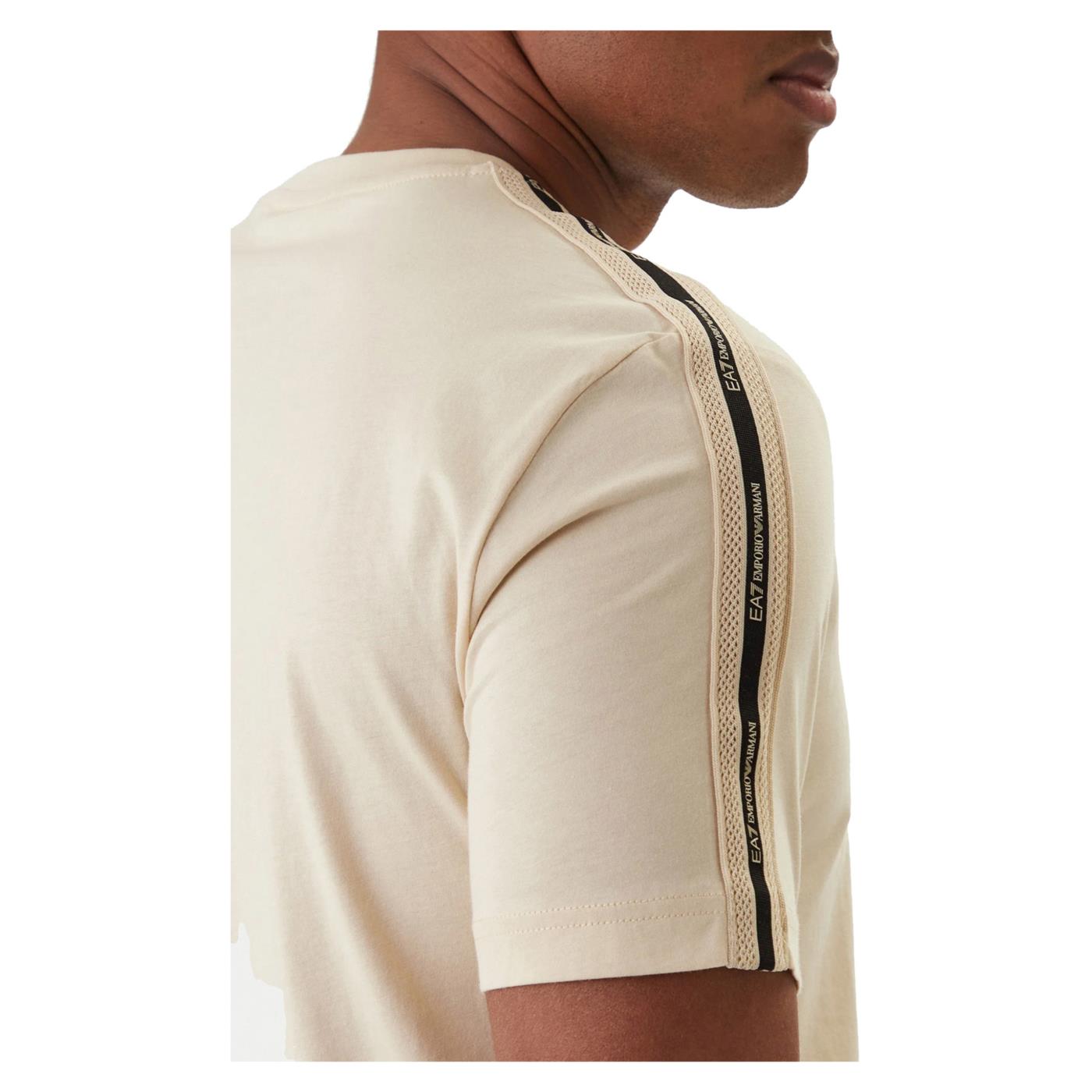 EMPORIO ARMANI 7 EA7 TRAIN LOGO SERIES M TEE - Beige - vista 3