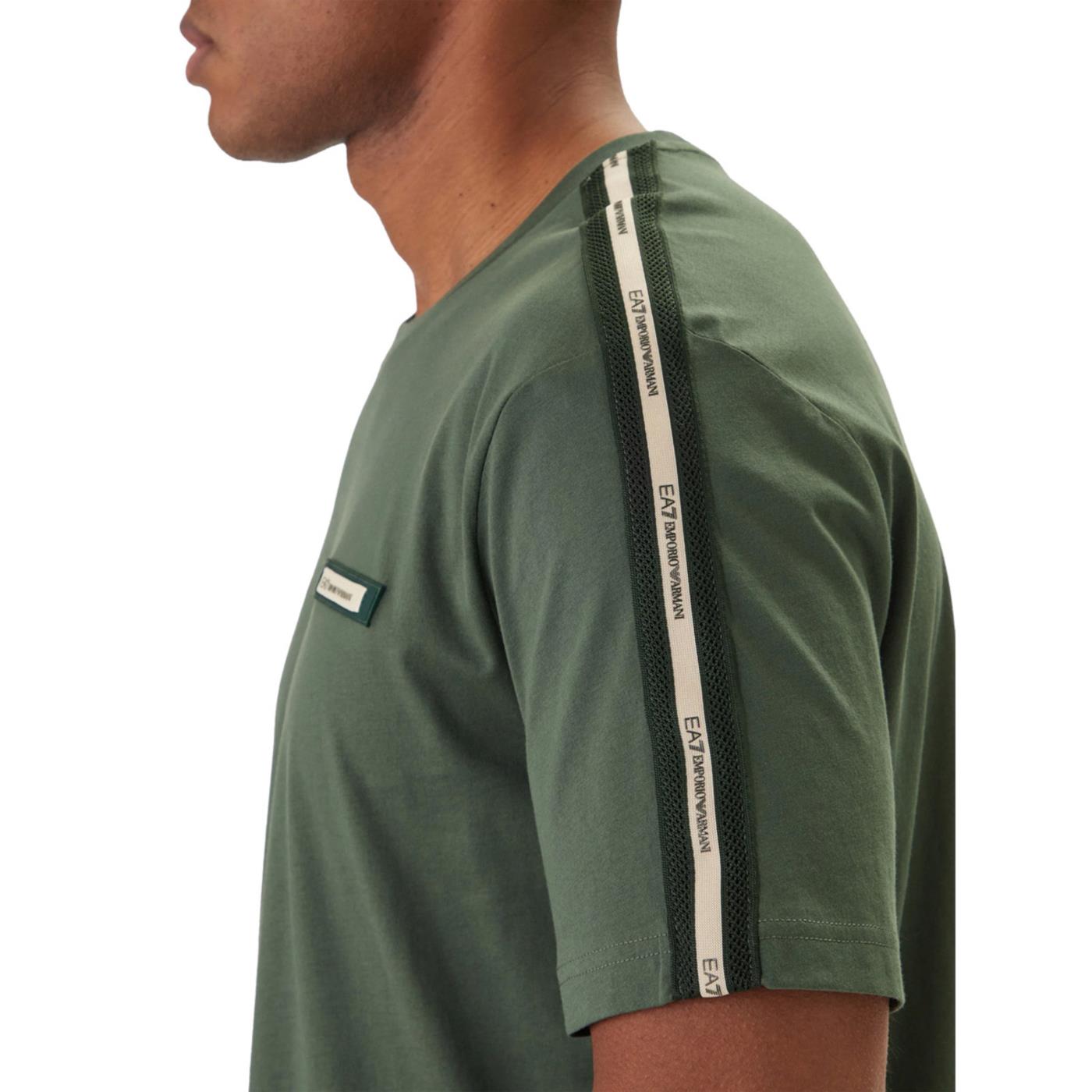 EMPORIO ARMANI 7 EA7 TRAIN LOGO SERIES M TEE - C1-verde - vista 4