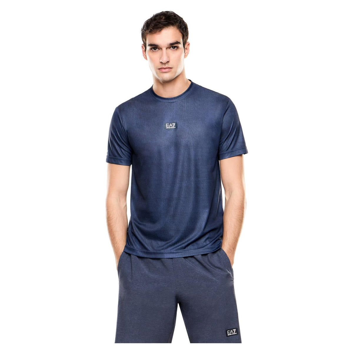 EMPORIO ARMANI 7 EA7 TRAIN ARMANI BLUE TEE