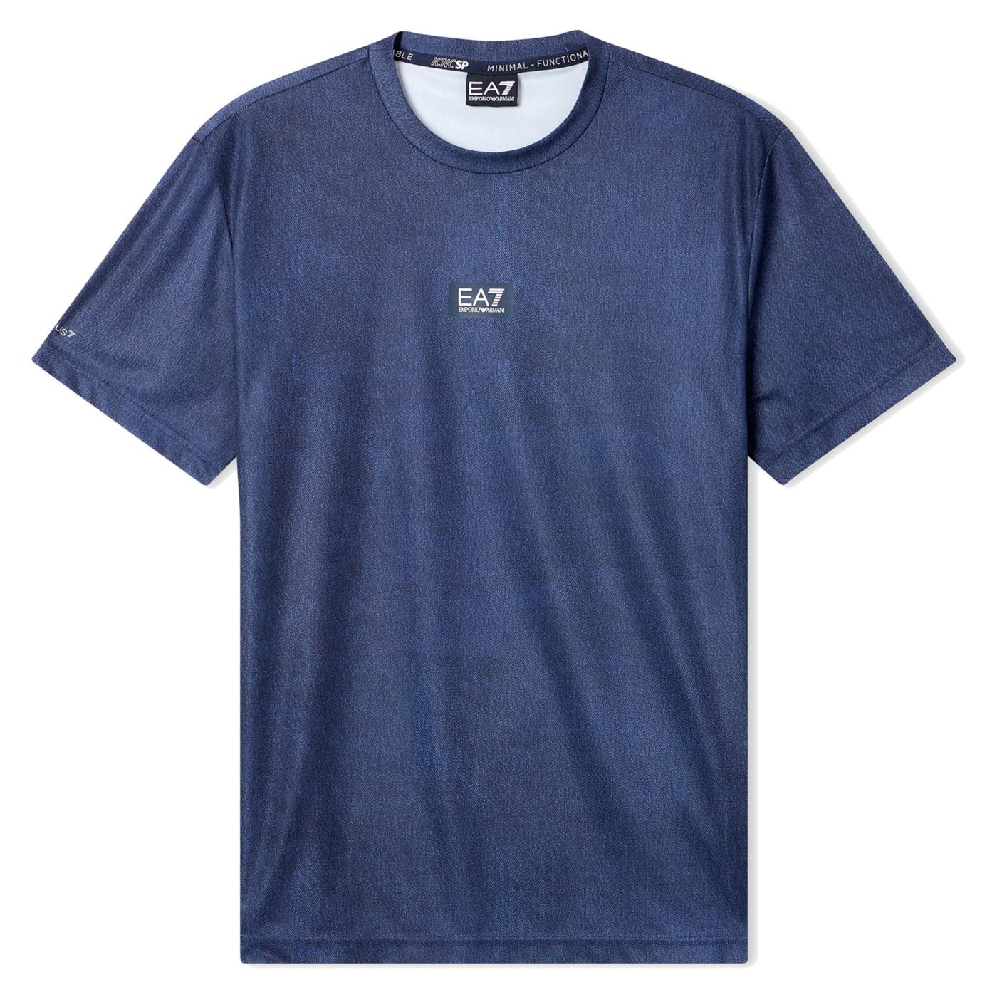 EMPORIO ARMANI 7 EA7 TRAIN ARMANI BLUE TEE - Blu - vista 3