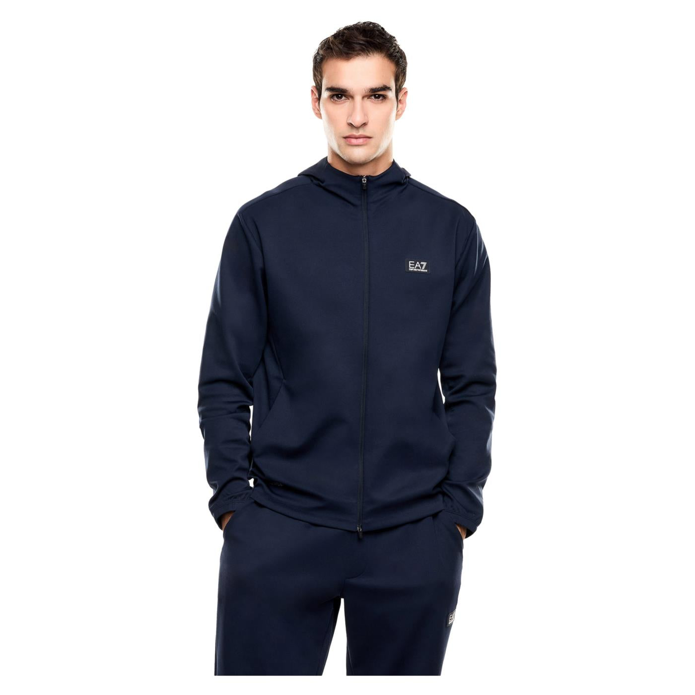 EMPORIO ARMANI 7 EA7 TRAIN ARMANI BLUE HOOD FZ - C1-blu - immagine principale