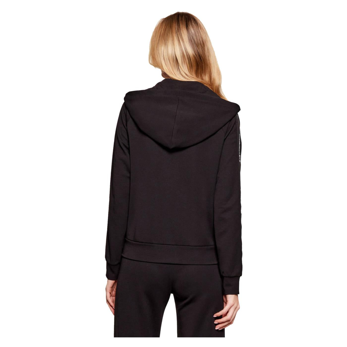 EMPORIO ARMANI 7 EA7 TRAIN LOGO TAPE W HOODIE - Nero - vista 2