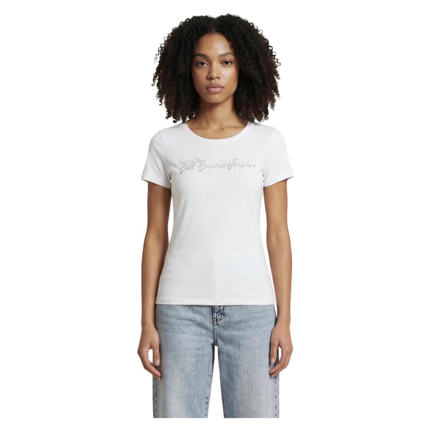 EMPORIO ARMANI 7 EA7 LOGO W HANDWRITTEN TEE - Bianco - immagine principale