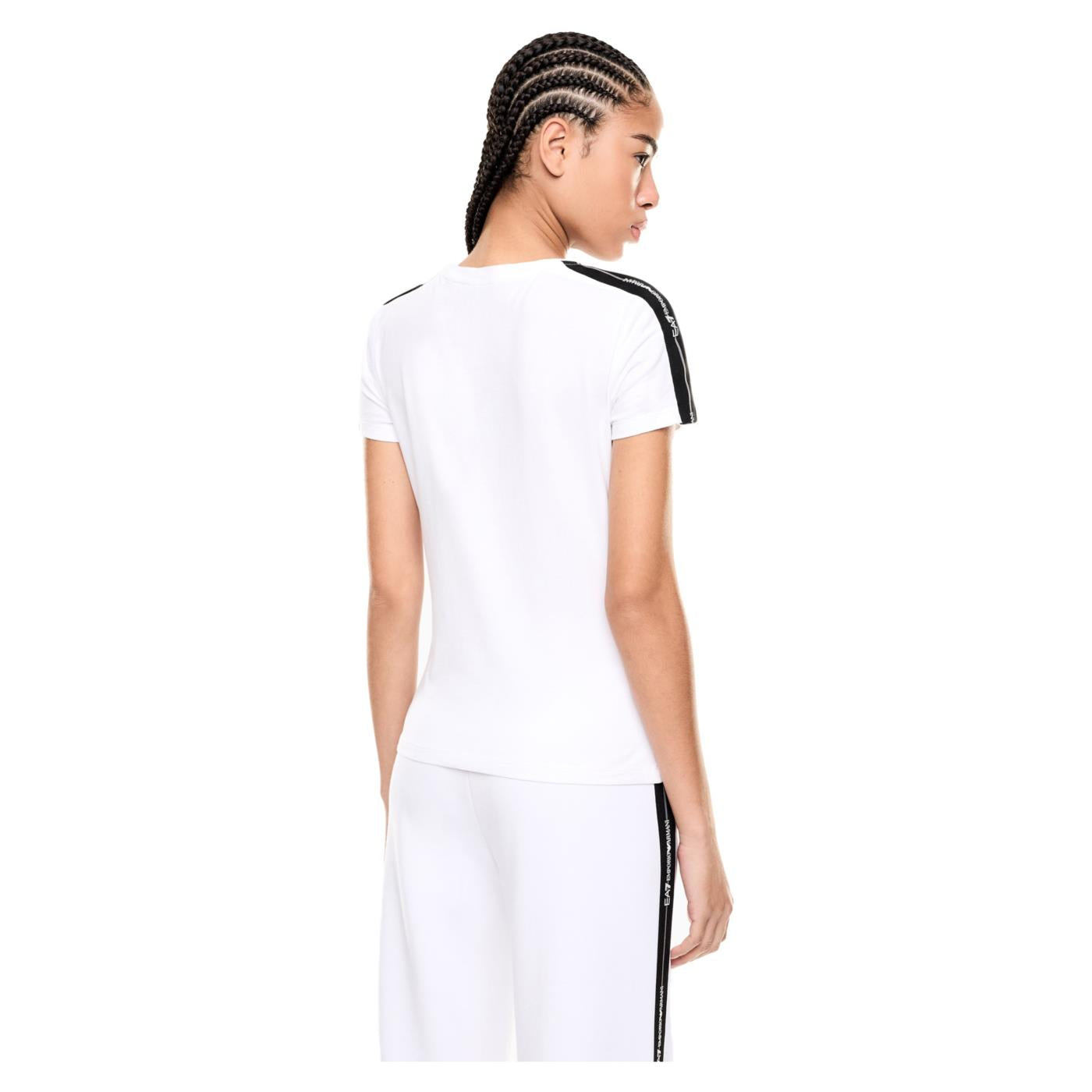 EMPORIO ARMANI 7 EA7 TRAIN TAPE W SLIM TEE - Bianco - vista 2