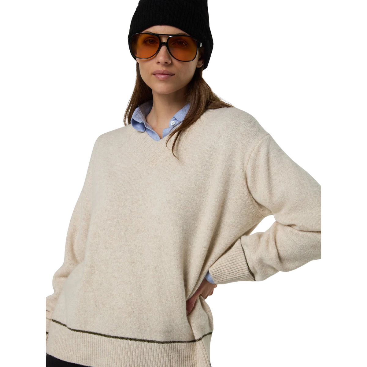 NORTH SAILS W V-NECK 7GG KNITWEAR