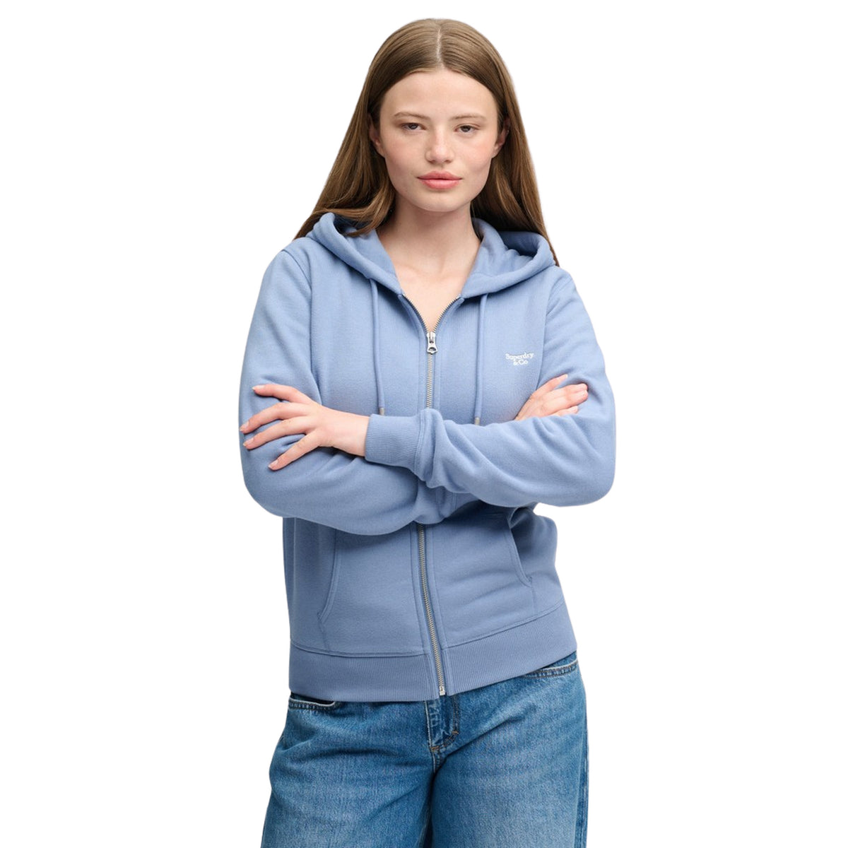 SUPERDRY W SIGNATURE EMB ZIPHOOD