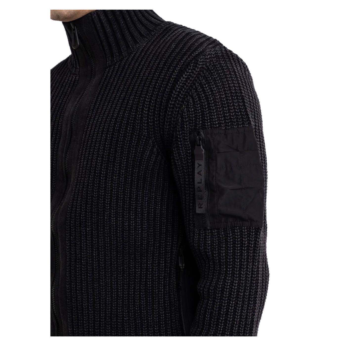 REPLAY MAGLIONE UOMO - Nero - vista 4