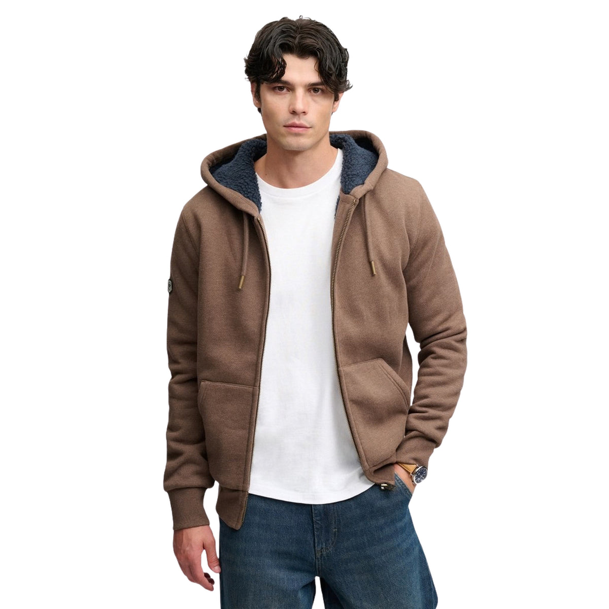 SUPERDRY BORG LINED ZIPHOOD
