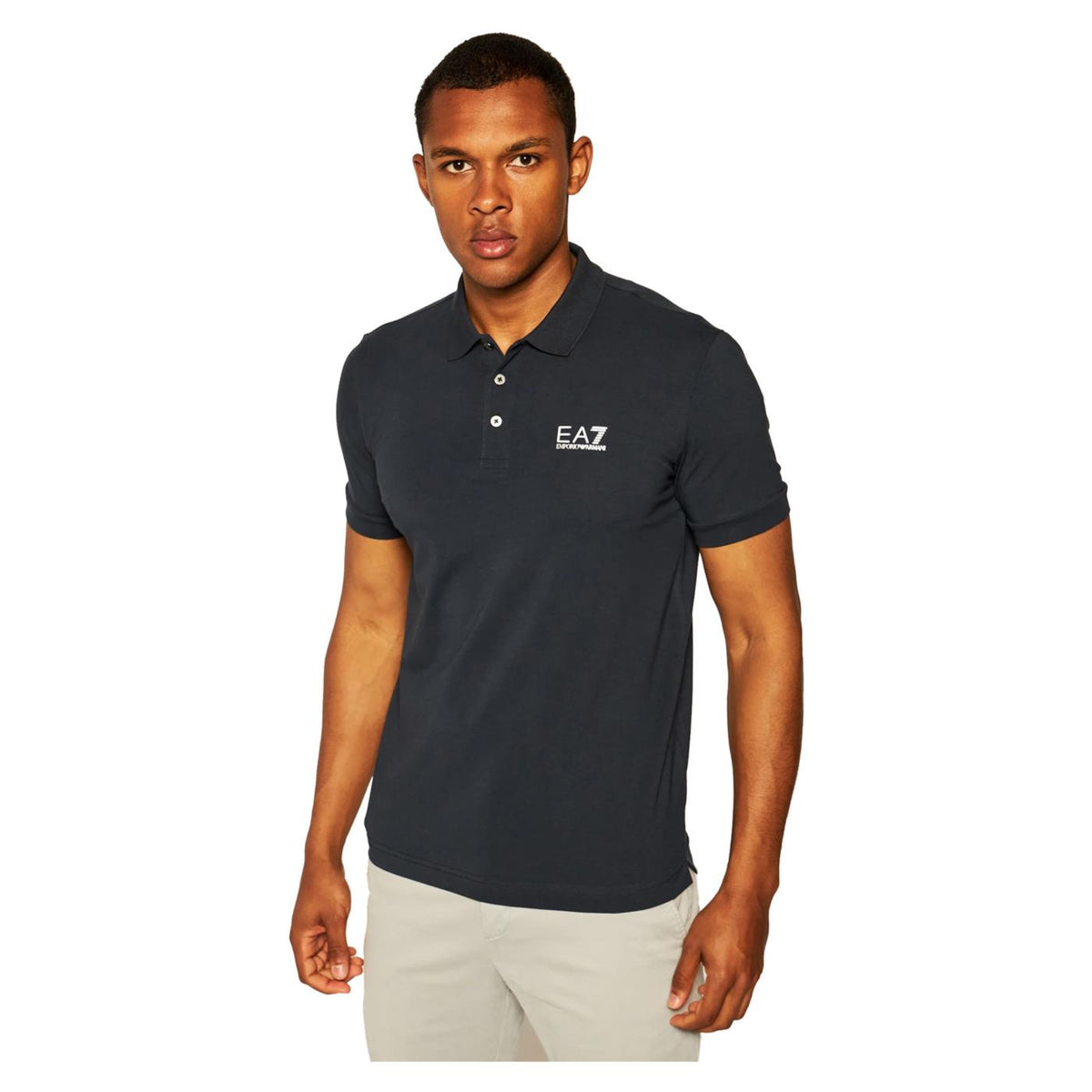 EMPORIO ARMANI 7 EA7 JERSEY POLO SHIRT - seconda immagine