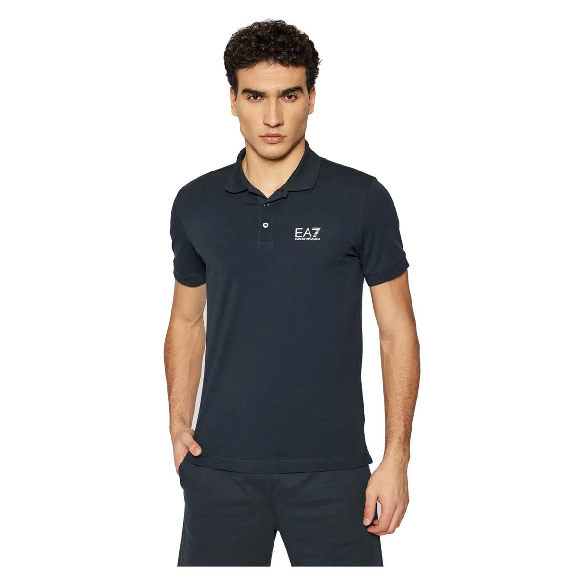 EMPORIO ARMANI 7 EA7 JERSEY POLO SHIRT - seconda immagine