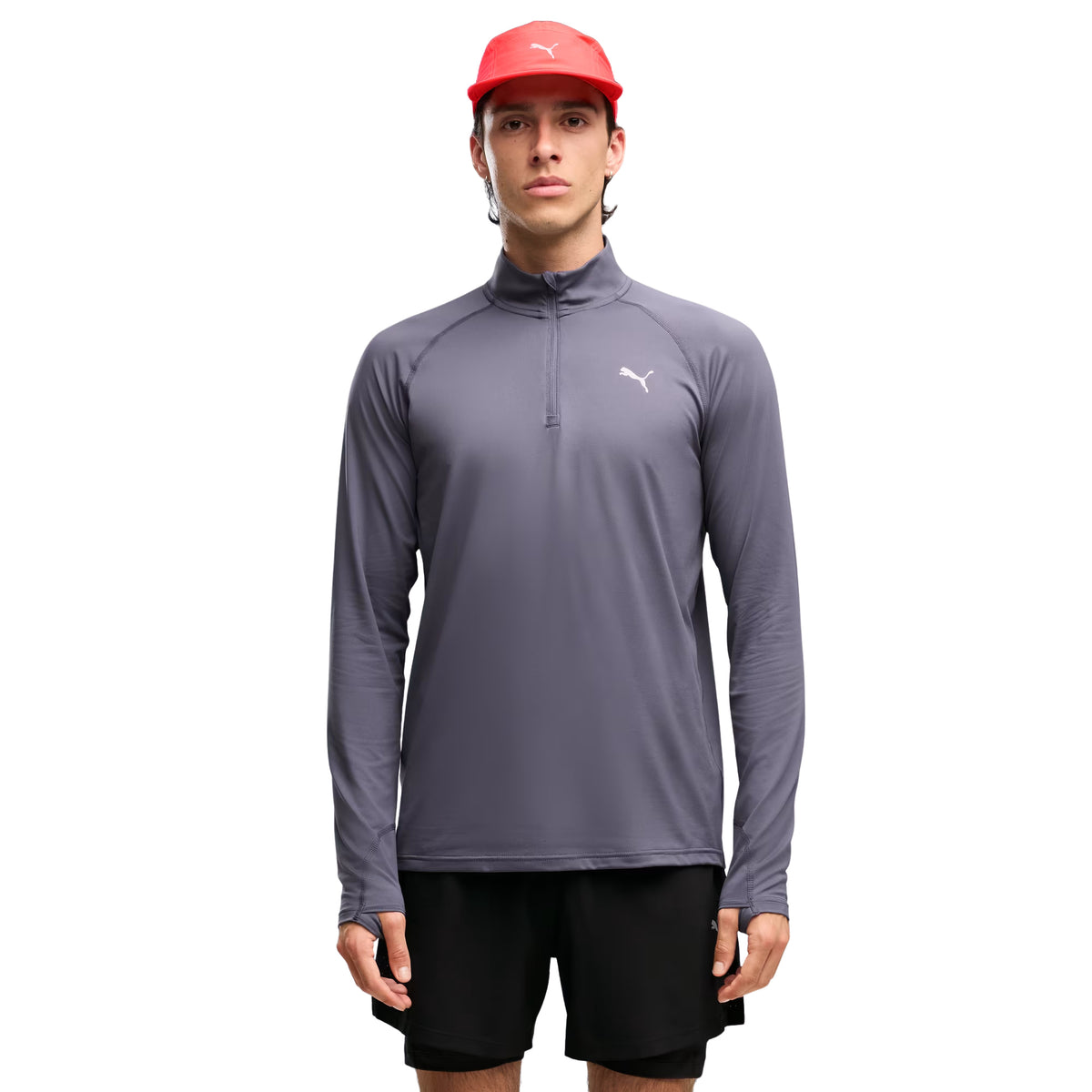 PUMA RUN VELOCITY HALF ZIP TEE