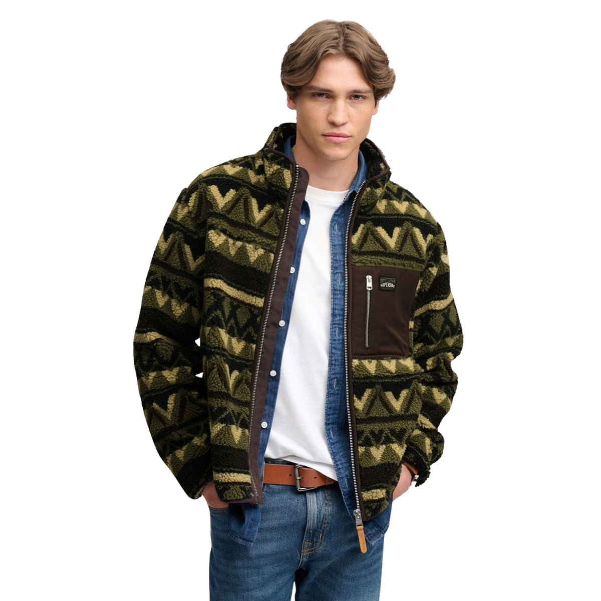 SUPERDRY ABSTRACT FLEECE ZIP