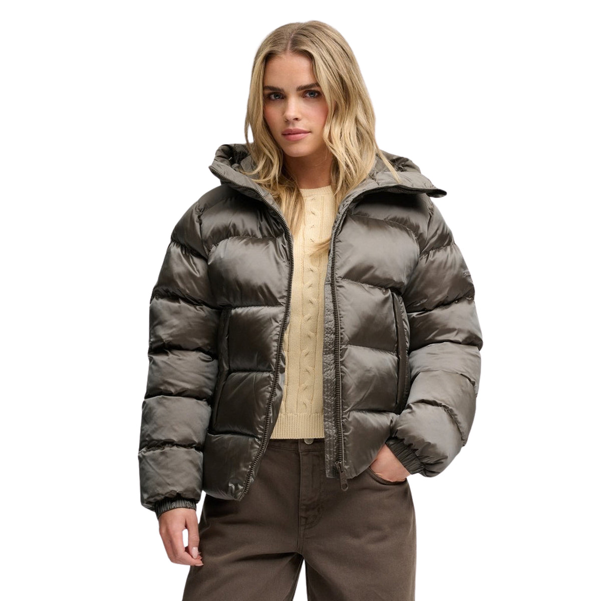 SUPERDRY W HOODED SHINE PUFFER JKT