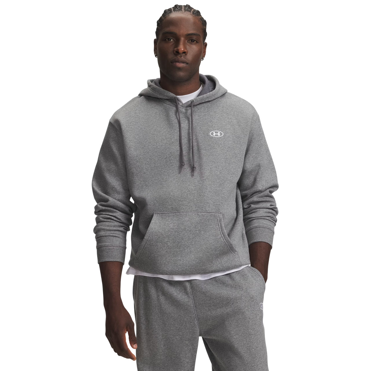 UNDER ARMOUR RIVAL FLEECE HOODIE - Grigio scuro - immagine principale