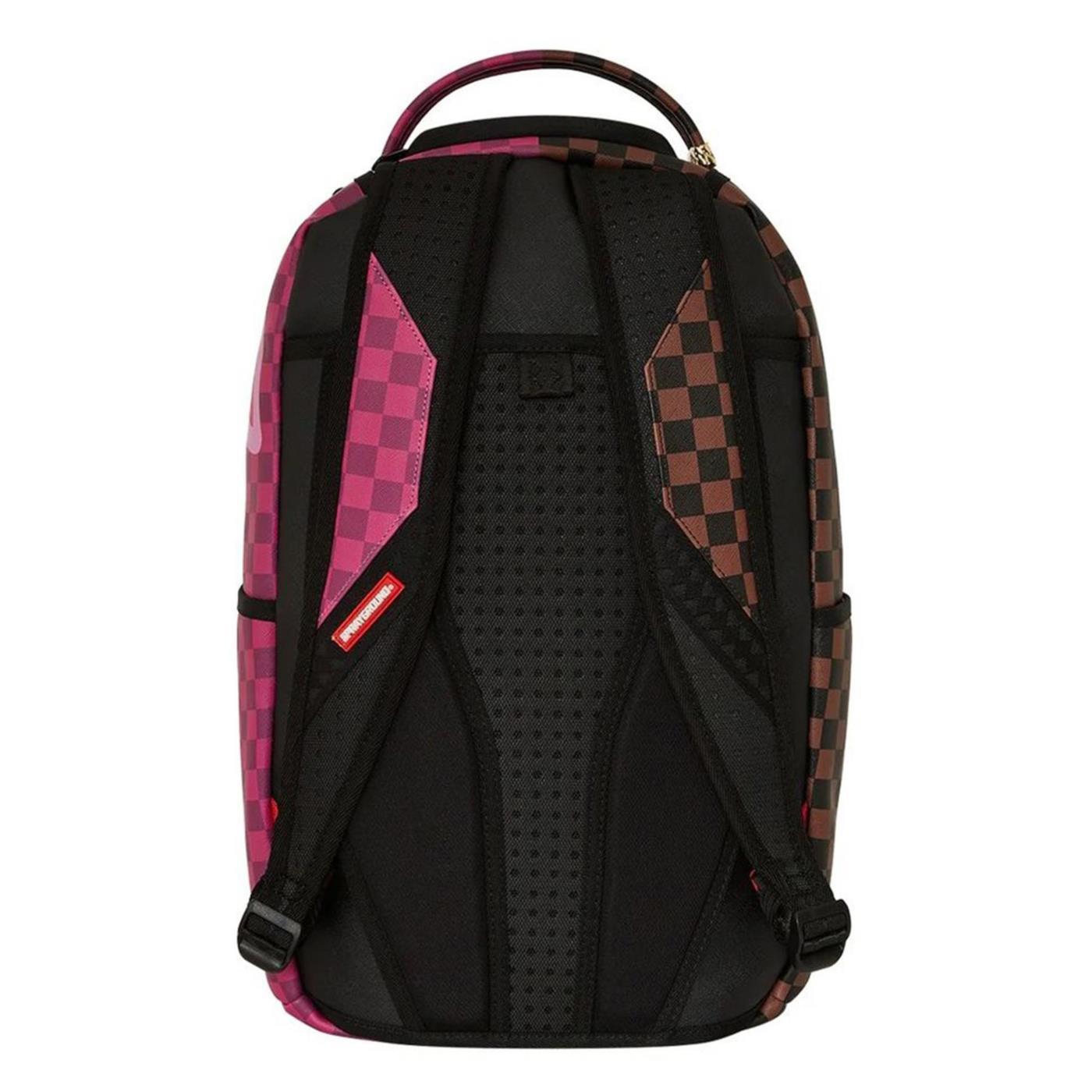 SPRAYGROUND SPLIT SIP PINK CHECK - Marrone scuro - vista 2