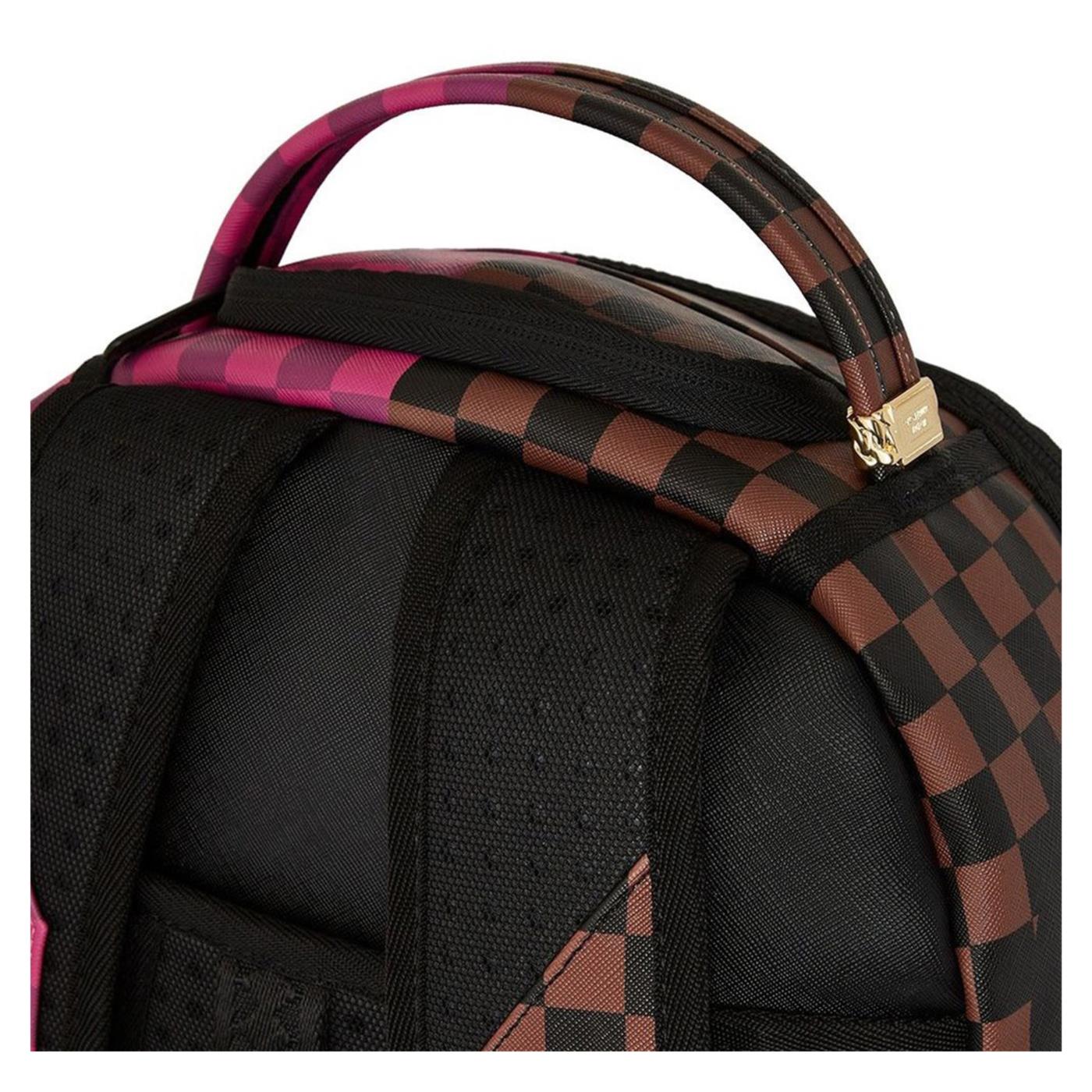 SPRAYGROUND SPLIT SIP PINK CHECK - Marrone scuro - vista 4