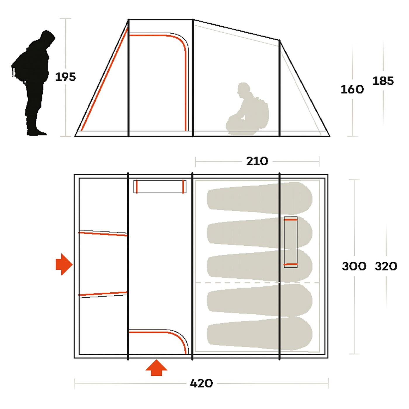 FERRINO TENDA METEORA 5