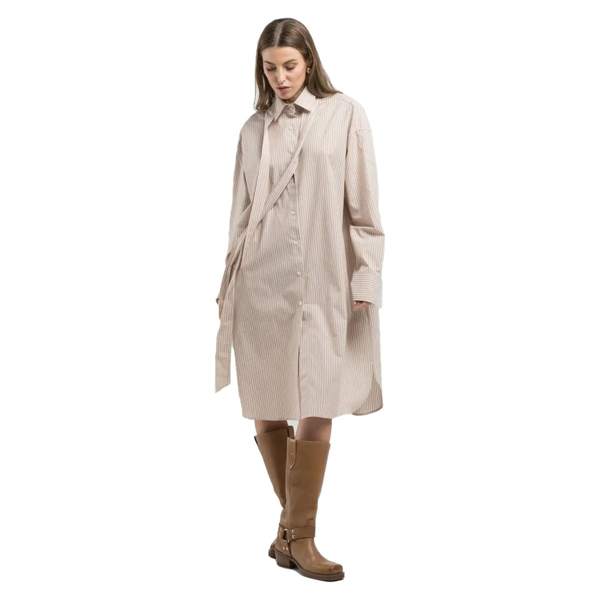 REPLAY ABITO CHEMISIER A RIGHE