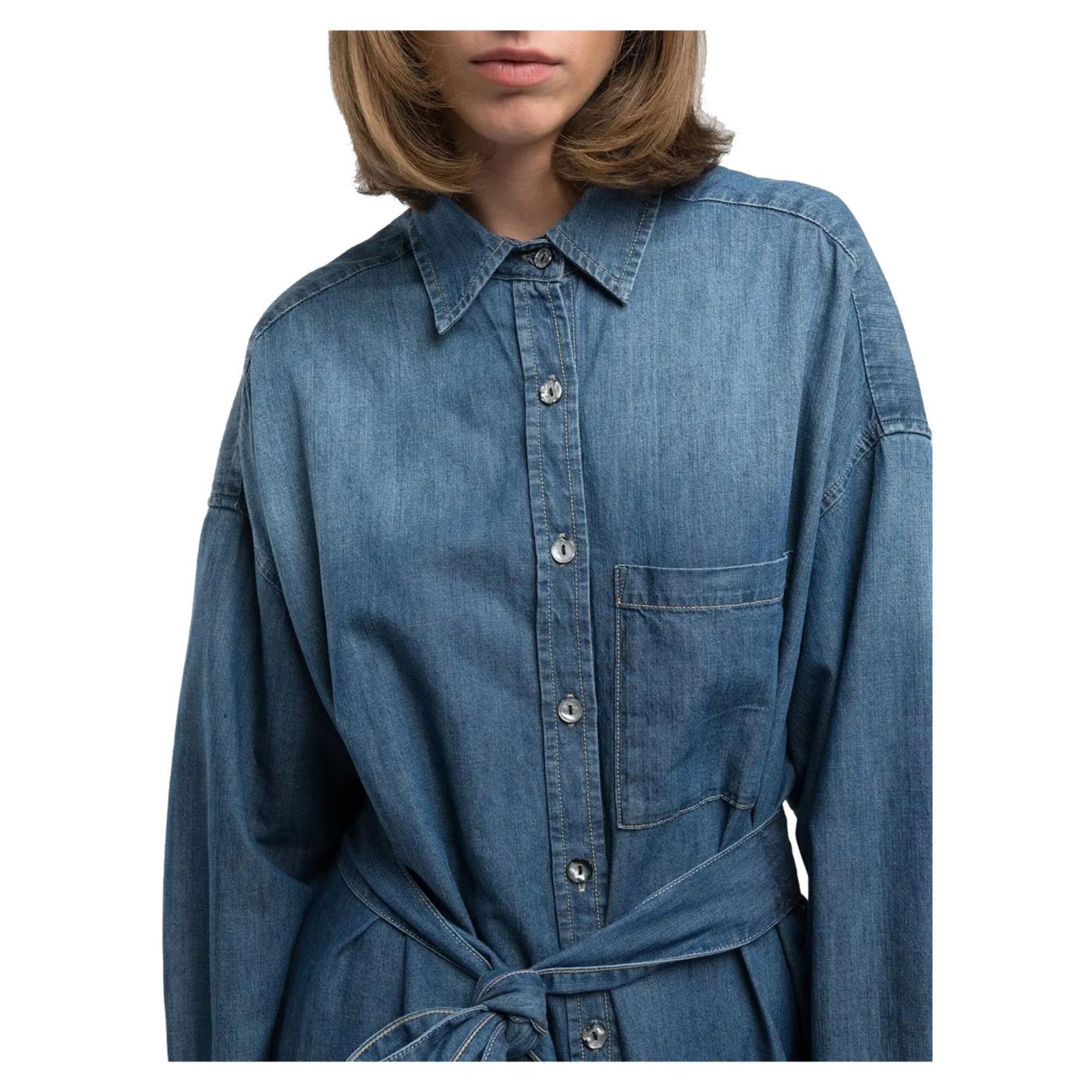 REPLAY ABITO CHEMISIER MID DENIM