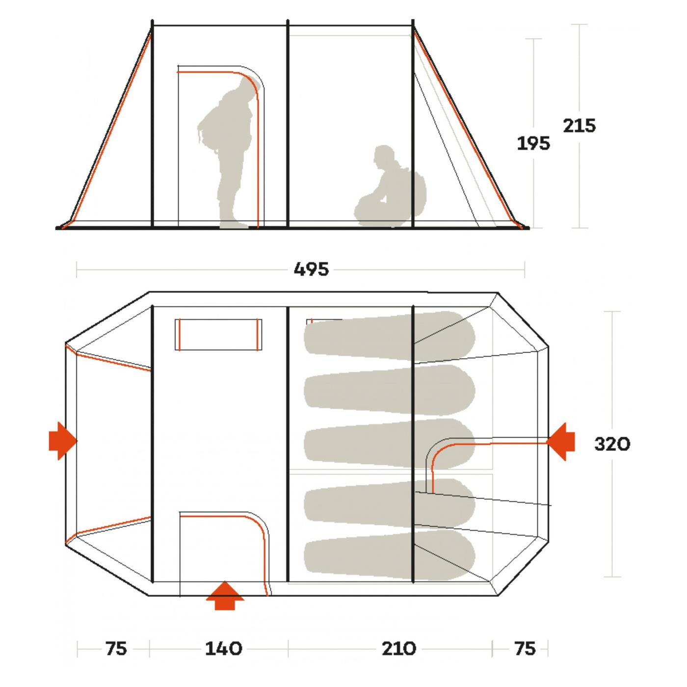 FERRINO TENDA CHANTY 5 DELUXE
