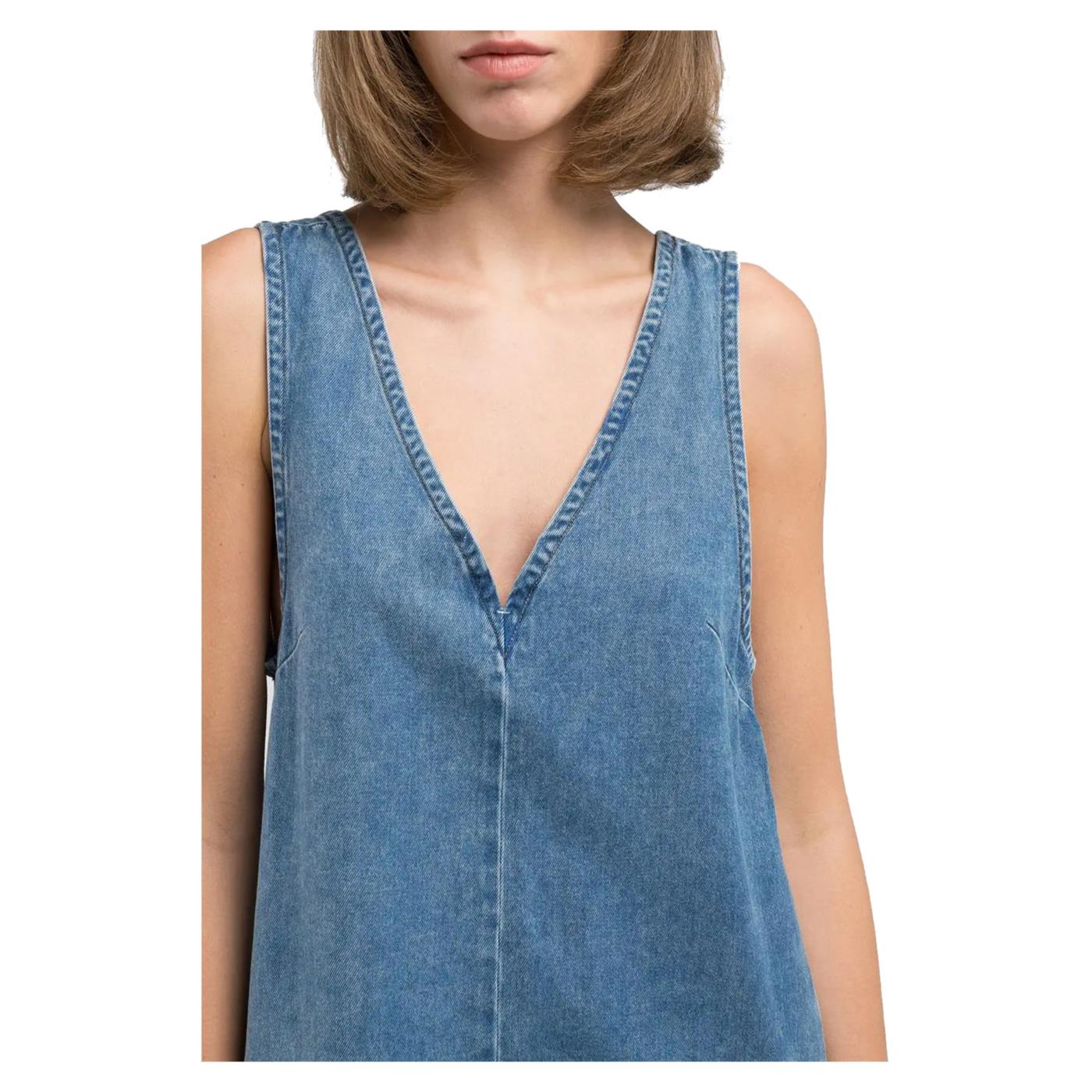 REPLAY VESTITO MINI IN DENIM