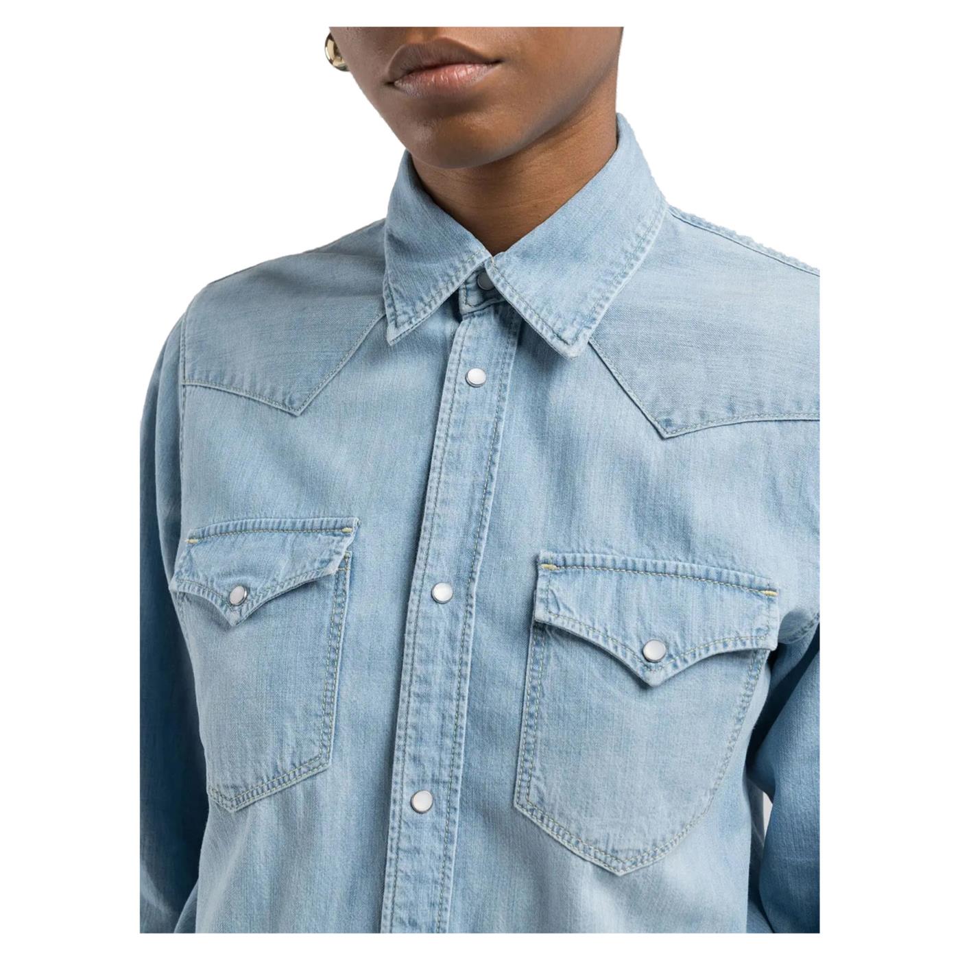 REPLAY VESTITO IN MIX DI DENIM