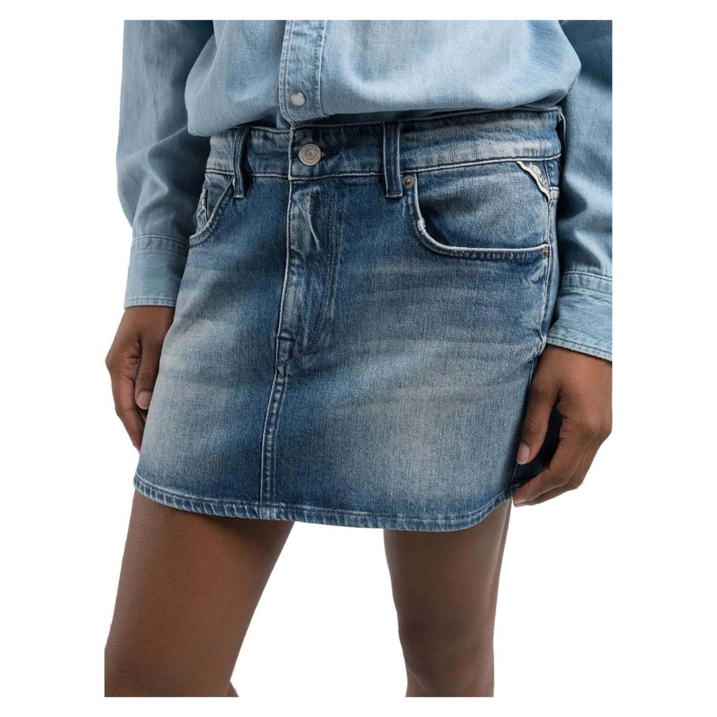 REPLAY VESTITO IN MIX DI DENIM