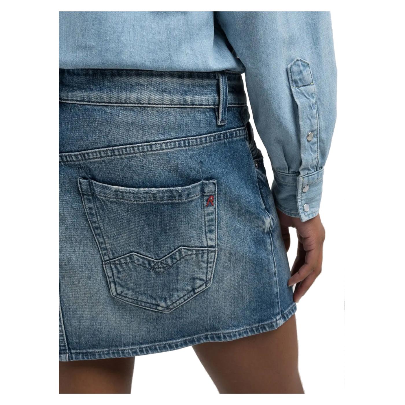 REPLAY VESTITO IN MIX DI DENIM