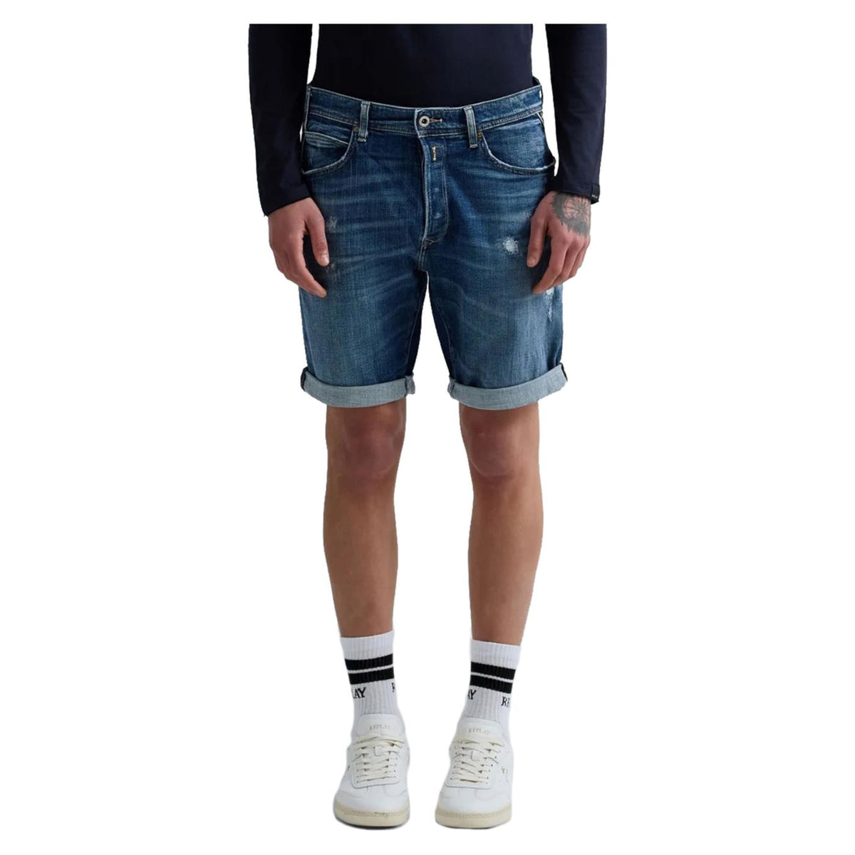REPLAY BERMUDA IN DENIM