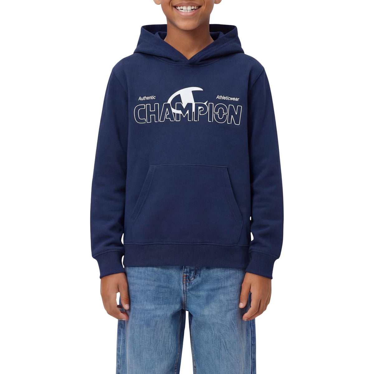 CHAMPION JR B HOODED SWEATSHIRT - Blu - immagine principale