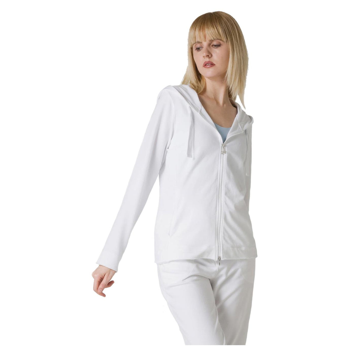 DEHA FELPA ZIP E CAPPUCCIO - seconda immagine