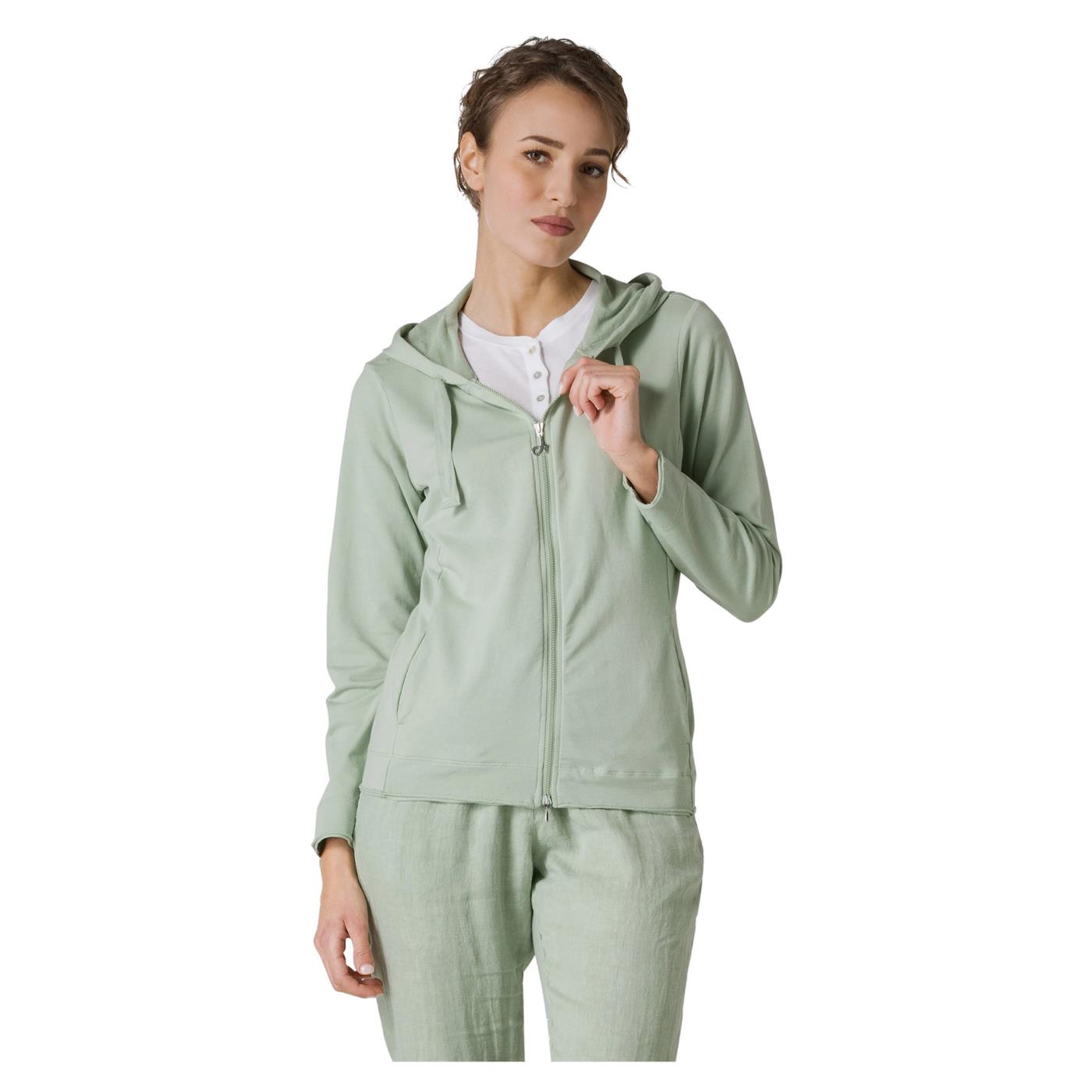 DEHA FELPA ZIP E CAPPUCCIO