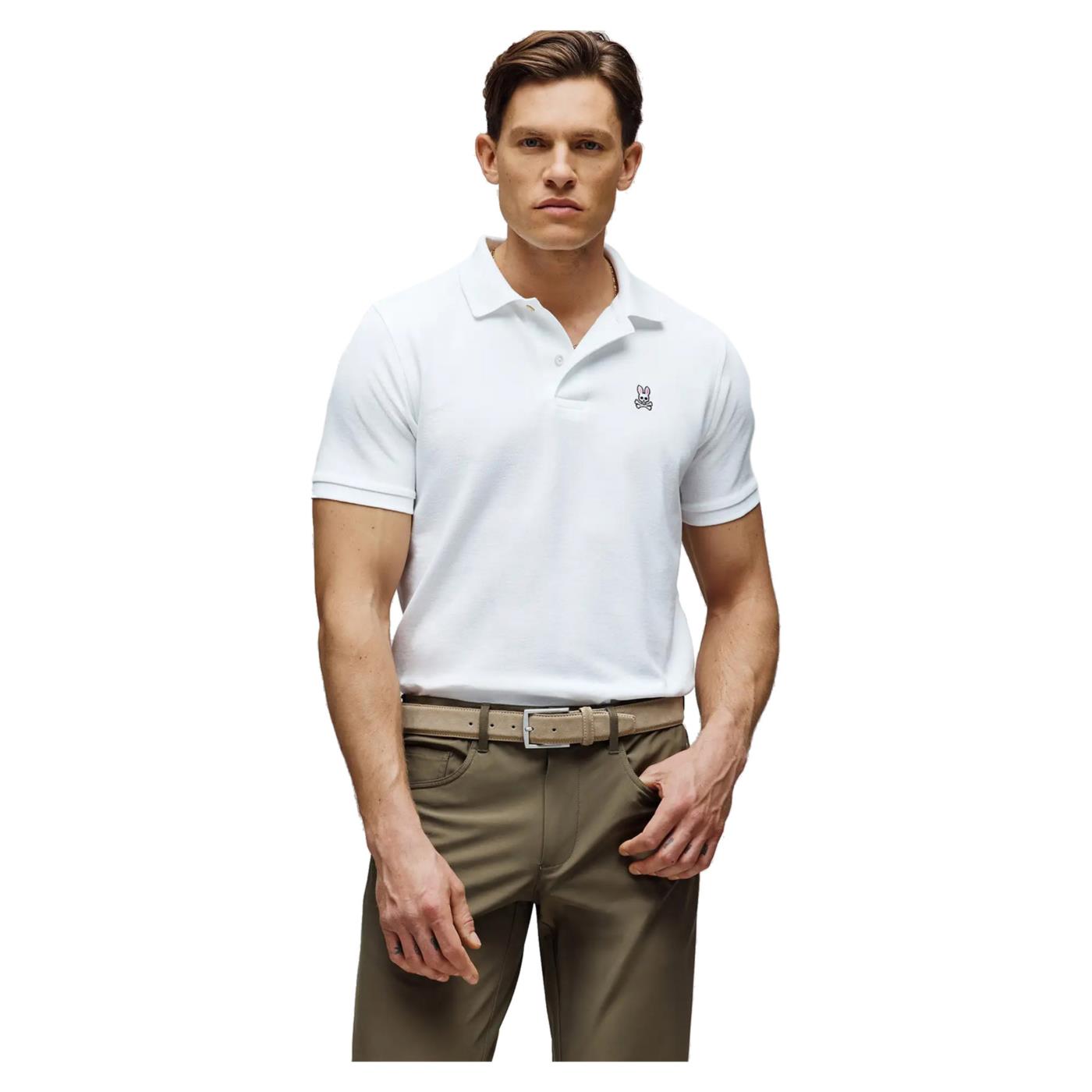 PSYCHO BUNNY CLASSIC POLO WHITE - Bianco - immagine principale