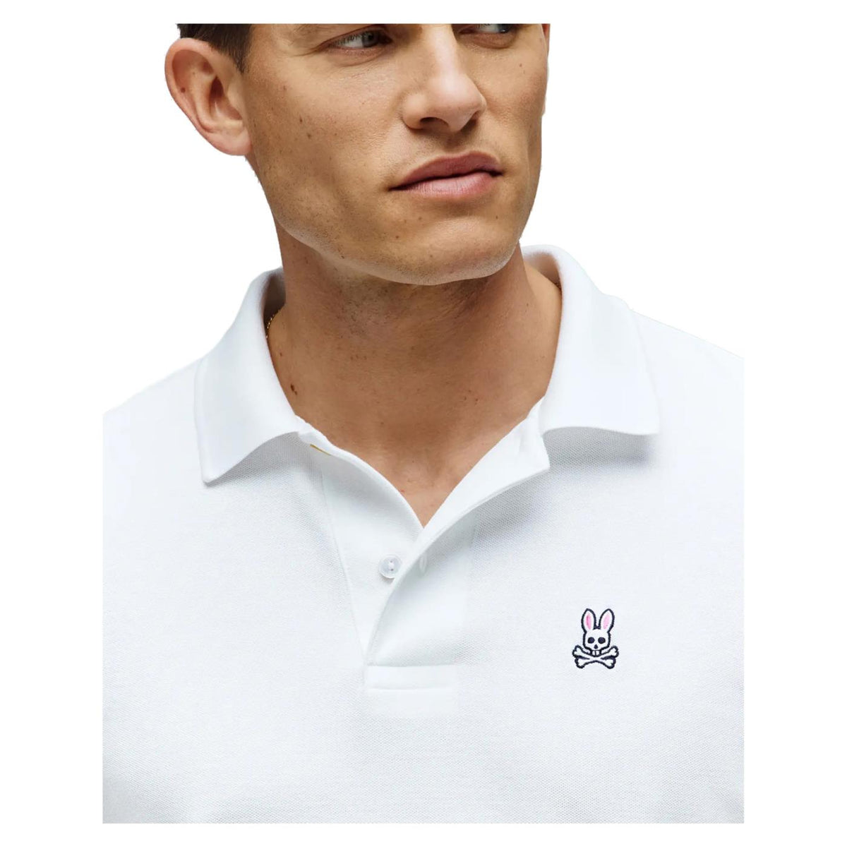 PSYCHO BUNNY CLASSIC POLO WHITE - seconda immagine