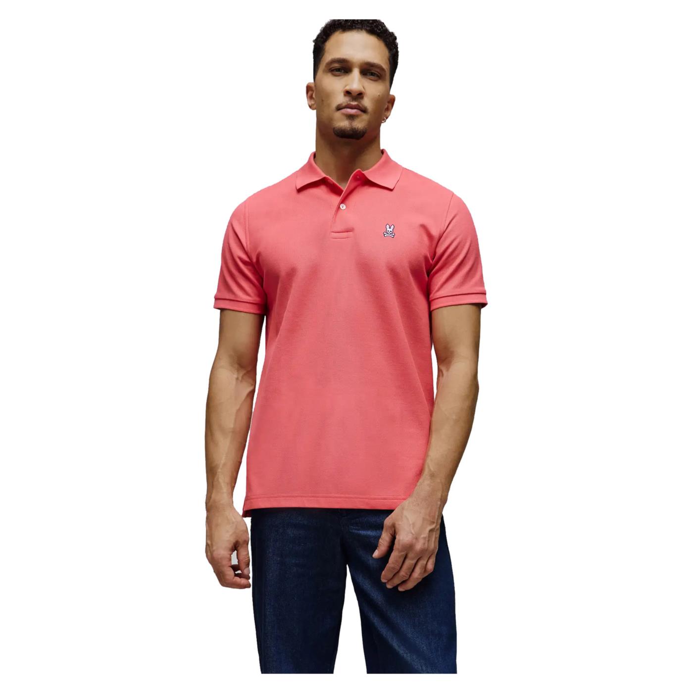 PSYCHO BUNNY CLASSIC PIQUE POLO - Corallo - immagine principale