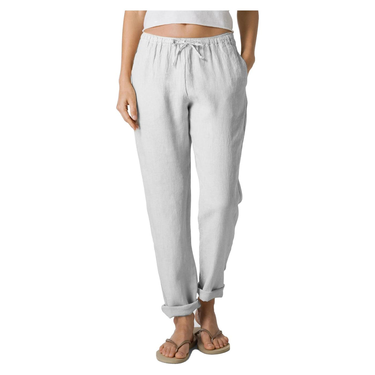 DEHA STRAIGHT LINEN TROUSERS - seconda immagine
